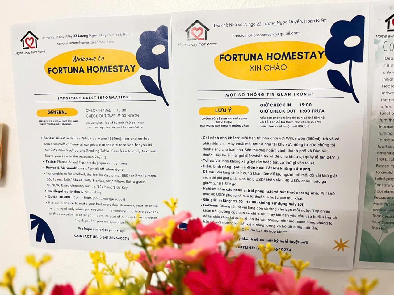 Fortuna Homestay Hanoi Eksteriør billede